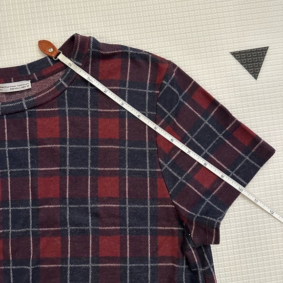 Zara Plaid Long T-Shirt - Picture 7 of 7